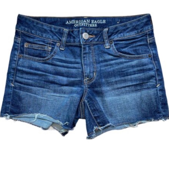 American Eagle Outfitters Cutoff Super Stretch Jean Shorts - Picture 1 of 4